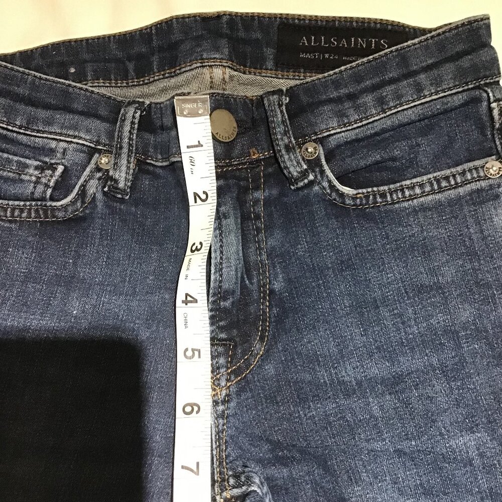 AllSaints Mast Skinny Jeans Dark Wash
